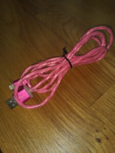 pink LED iPhone charger