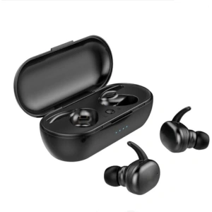 Y30 Wireless Bluetooth Headset 5.0 In-Ear Headphones, Colour: Black