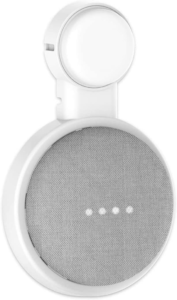 Outlet Wall Mount for Google Nest Mini 2nd Gen & Home Mini 1st Generation, 2 in 1 Space Saving Wall Mount Stand Holder Hanger, Google Home Nest Mini Accessories for Smart Speaker -White