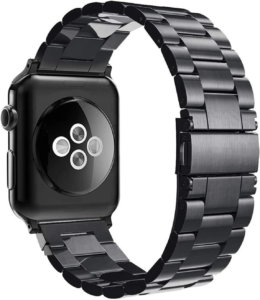 Simpeak Compatible for iWatch Band 42 44 mm, Stainless Steel Band Strap for iWatch Series 4 3 2 1 - Black