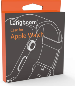 [2 Pack] Langboom Transparent Hard Case Compatible for Apple Watch  with Tempered Glass Screen Protector, HD Clear Ultra-Thin Overall Protective Cover for iWatch