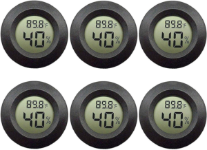 EEEkit 6-Pack Thermometer Hygrometer, Humidity Temperature Meter Gauge with LCD Monitor for Home Greenhouse Basement