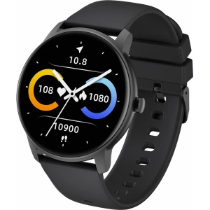 KW77 1.28 inch Color Screen Smart Watch, IP68 Waterproof, Support Heart Rate Monitoring/Blood Pressure Monitoring/Blood Oxygen Monitoring/Sleep Monitoring (Black)