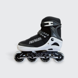 Papaison Sports Adult Adjustable Inline Skates Black/White Size Large Mens US 5-7.5/ Womens US 6-9