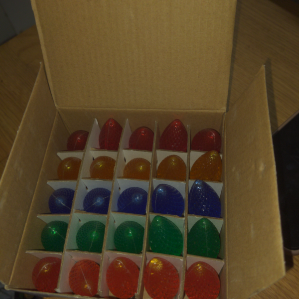 25 Pack C7 LED Replacement Christmas Light Bulbs