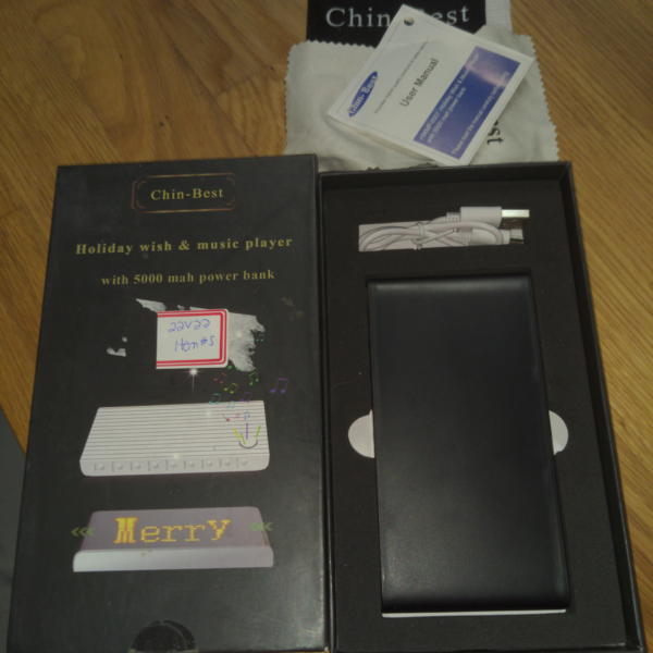 holiday wish and music player with 5000 mah powerbank