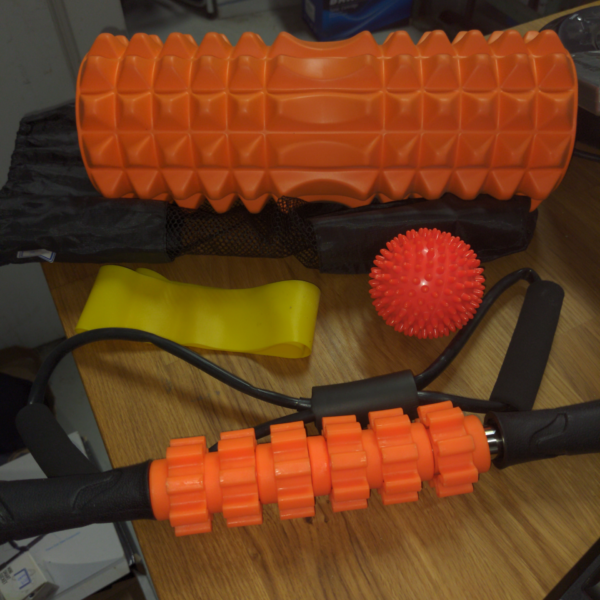 Foam Roller Set, Foam Rollers with Muscle Roller Stick and Massage Balls, for Deep Tissue Massage, Pain Relief of Back, Legs, Exercise (Orange)