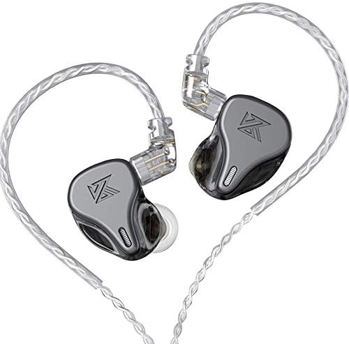 KZ DQ6 in Ear Monitor, KINBOOFI 3DD HiFi Earphone with Hybrid Driver High Fidelity Sound IEM Headphone Headset, Music Sport Headphone with Detachable Cable (No Mic, Gray)