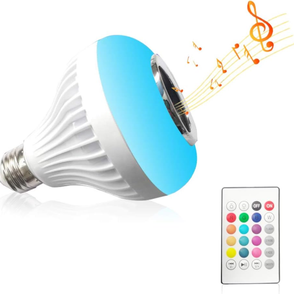 Wireless BT E27 Bulb Remote Control Bulb RGB Color Changing Bulb Music Playing Bulb Built-in o Speaker for Home Bedroom Living Room Party Decoion