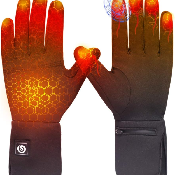 Heated Glove Liners for Men Women,Rechargeable Electric Battery Heating Riding Ski Snowboarding Hiking Cycling Hunting Thin Gloves Hand Warmer