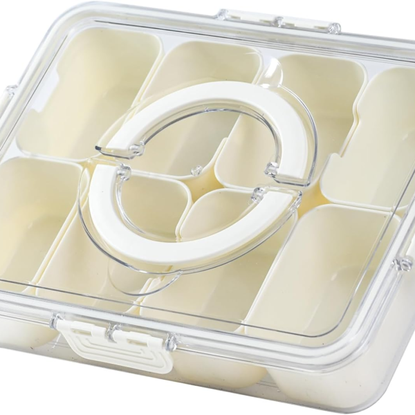 Spice Box Sealed New Preservation Storage Box 4/8(“12.40 * 9.84 * 3.54”) Boxes Of Xing An Pepper With Portable Basket Multicellular Moisture-proof Convenience Snack Box Fruit Box (octometer)