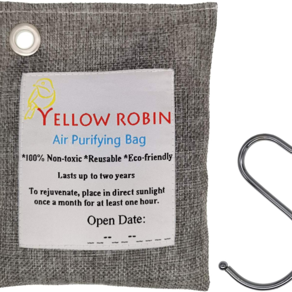 YELLOW ROBIN Air Purifying Bags 7oz (200g), Activited Charcoal Odor Absorber Odor Eliminators for Home & Car, Formaldehyde Remover