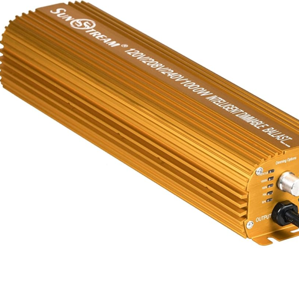 SunStream 1000 Watt Dimmable Digital Electronic Ballast for MH and HPS Grow Light ETL Listed and 8 FT Power Cord (Full Version)