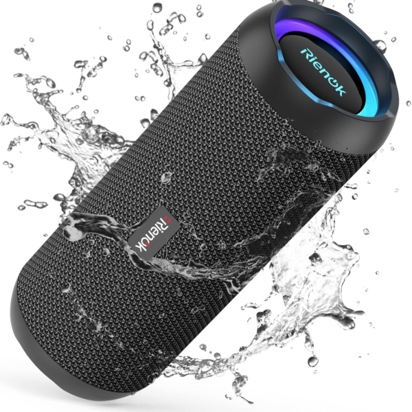 RIENOK Bluetooth Speaker Portable 30W Bass Button IPX7 Waterprooof True Wireless Stereo HD Sound Speakers Bluetooth Wireless Bluetooth 5.3
