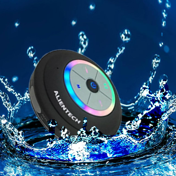 Waterproof Bluetooth Speaker with RGB Lights,Waterproof/Water Resistent Wirless Shower Speaker,Compatible with All Bluetooth Device's
