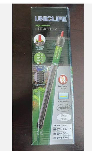 Uniclife Aquarium Heater Submersible with Electronic Thermostat HT-6025 25W