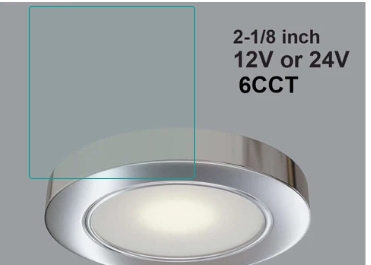 rs 2.5" ultra thin puck light 3000k brushed nickel