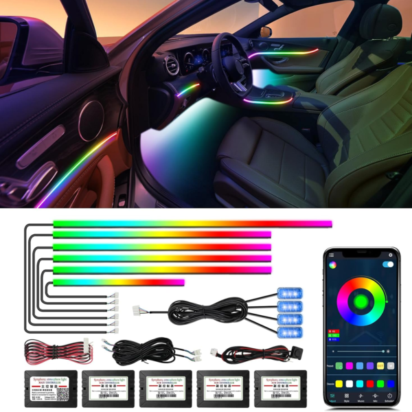 Govee Car LED Lights, Smart Interior Lights with App Control, RGB