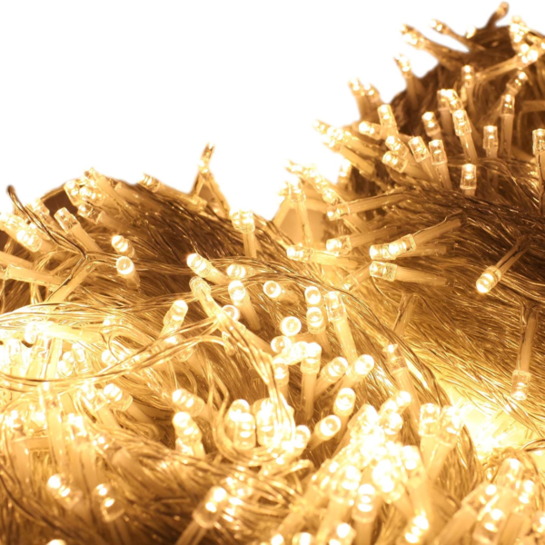 ZOIC 500 LEDs Fairy Christmas String Light 100M (328feet) For Christmas Wedding Party Holiday Decoration 8 Modes 29V Memory Function (Warm White)