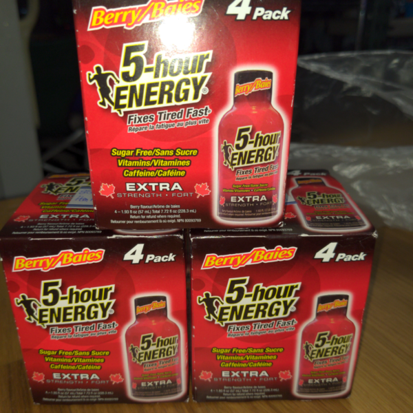 3 Boxes of 5-Hour Energy Drink (Contains 4 Bottles)