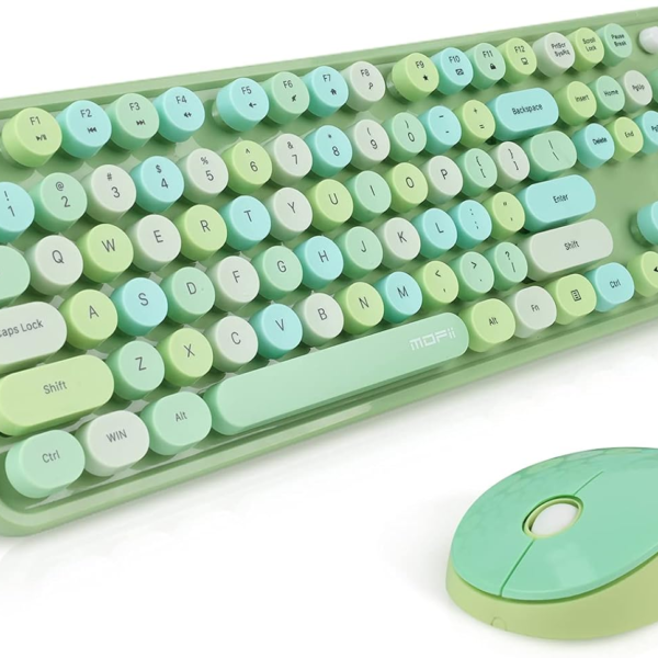 Keyboard and Mouse Combo, Sweet Mixed Color Cute Keyboard and Mouse Combo for Computer, Laptop, PC Desktops,