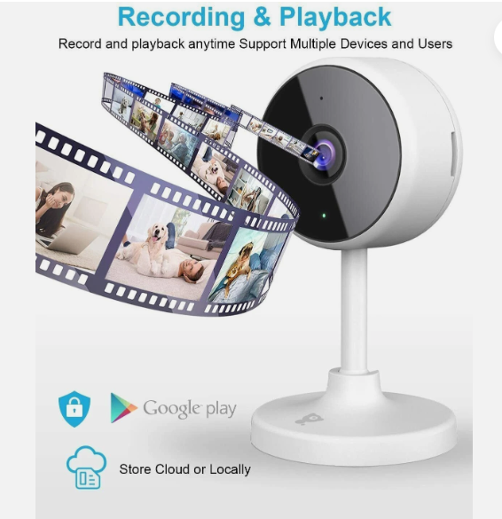 Littlelf WiFi Security Camera, 1080P Indoor Camera Baby Monitor with 2-Way Audio