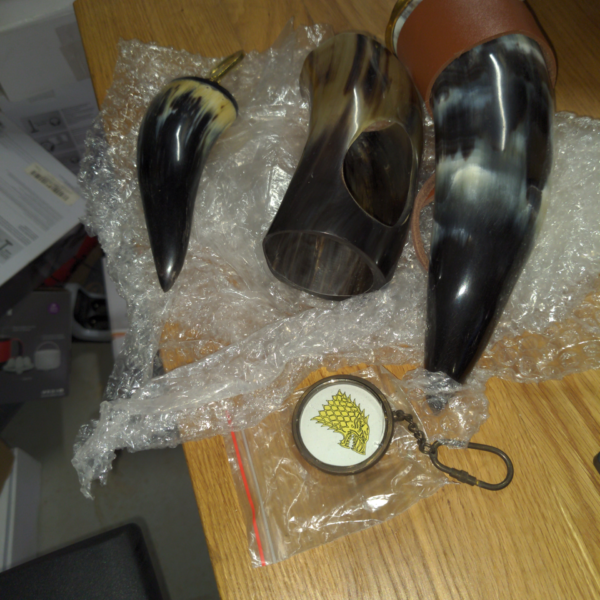 Vintage Handmade Viking Mead Drinking Horn