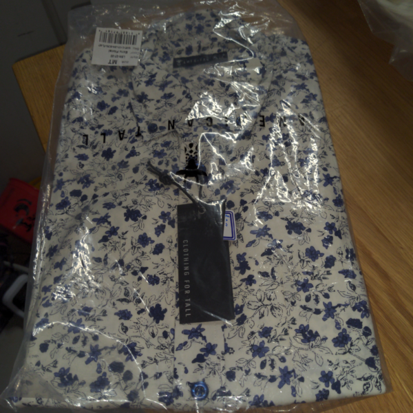 American Tall Men's Long Sleeve Dress Shirt Size M