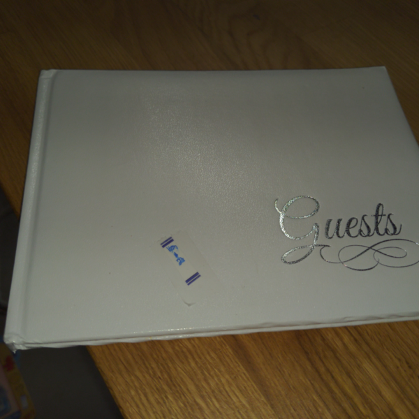 Elegant White Guestbook – Brand New