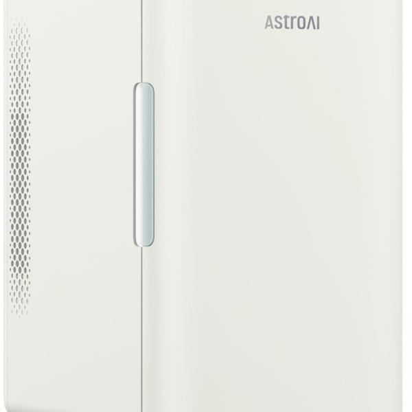 AstroAI Mini Fridge 2.0 Gen, 6 Liter/8 Cans Makeup Skincare Fridge 110V AC/ 12V DC Portable Thermoelectric Cooler and Warmer Little Tiny Fridge (White)