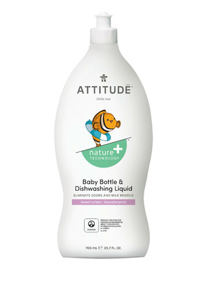 Attitude Nature+ Baby Bottle Dishwashing Liquid Unscented 700ml