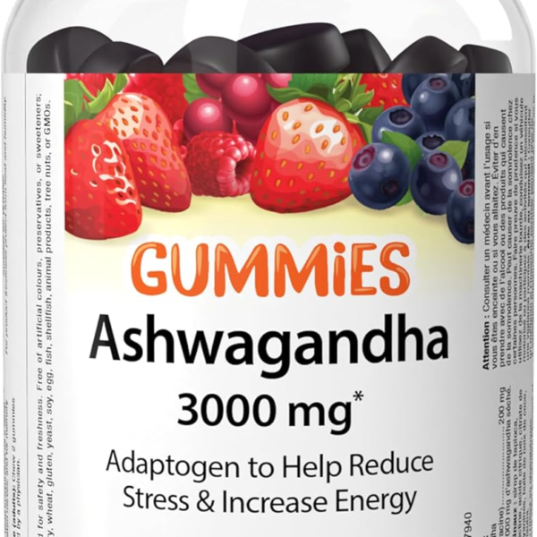 Webber Naturals Ashwagandha Gummies (60 Count) – Brand New & Sealed
