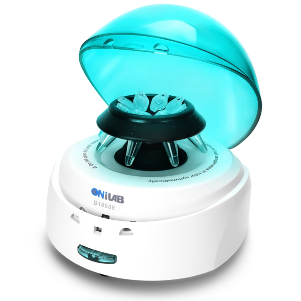 ONiLAB's Scientific Mini Centrifuge 7000RPM, 2680 x g RCF, Lab Benchtop Centrifuge with 2 Rotors for 8 x 0.2/0.5/1.5/2.0ml and 0.2mL×32 PCR Strips, Low Noise≤45dB, 100-240V,Green lid