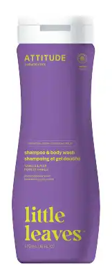 Attitude Kids Shampoo & Body Wash Vanilla & Pear 473mL - Vegan and Paraben Free