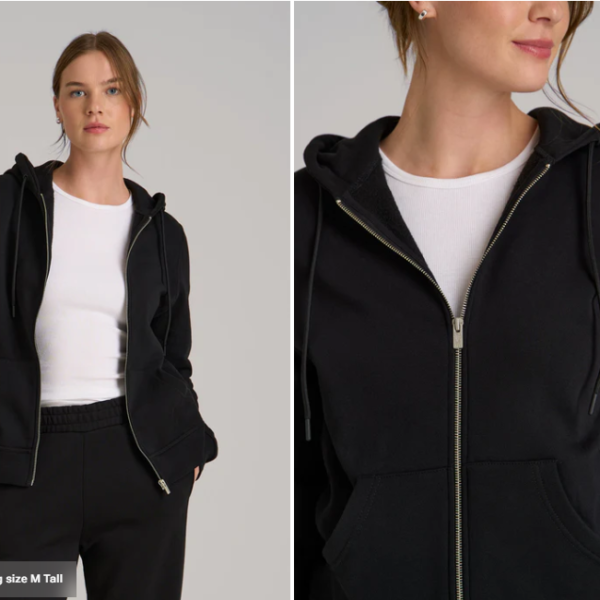 Wearever Fleece Full-Zip Hoodie for Tall Women