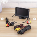 8LED Night Vision Backup Camera Kit with 4.3-Inch HD Car Monitor, Auto-Switch Parking System, Universal Fit for Trucks/SUVs/Vans-Drill-Free Installation