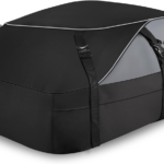 Car Rooftop Cargo Carrier Roof Bag, 20 Cubic Feet Waterproof Roof Top Cargo Carrier for Car with Without Luggage Rack, Vehicle Soft Shell Roof Cargo Box with 8 Tie-Down Strap, 6 Door Hook, Storage Bag