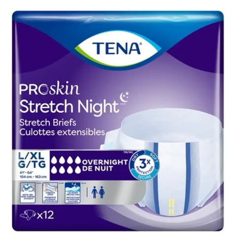 TENA Intimates Large & Extra Large Proskin Stretch Night Brief