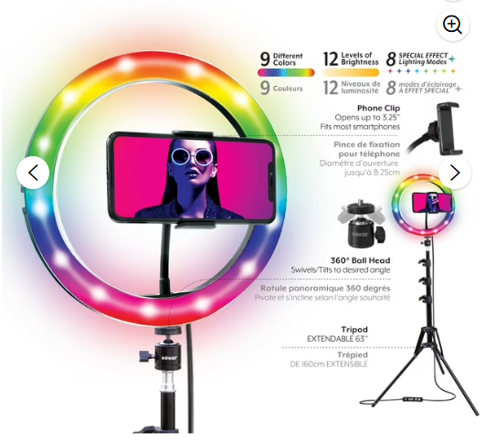 Bower 10" Studio Kit RGB Ring Light (Damaged Box)