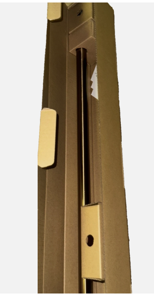 1016151-911-Rem 1 In. Umbra Lolly Adjustable Curtain Rod, Brushed & Brass - 36-72 In.