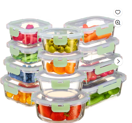 NEW Open Box — FineDine 24-Piece Glass Food Storage Set