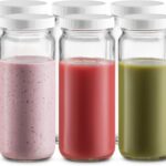 New [6-Pack] 16 oz. Glass Travel Bottles with Airtight Lids