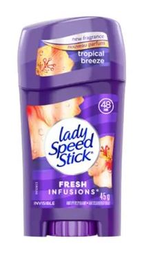 Lady Speed Stick Invisible Dry Antiperspirant – Tropical Breeze (45g)