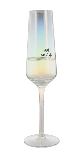 🥂 New in Box: "MRS." 8 oz. Glass Toasting Flute
