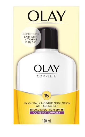 NEW Olay Complete Lightweight Facial Lotion with Sunscreen – SPF 15 Sensitive, Fragrance-Free (4 fl oz / 118 ml)