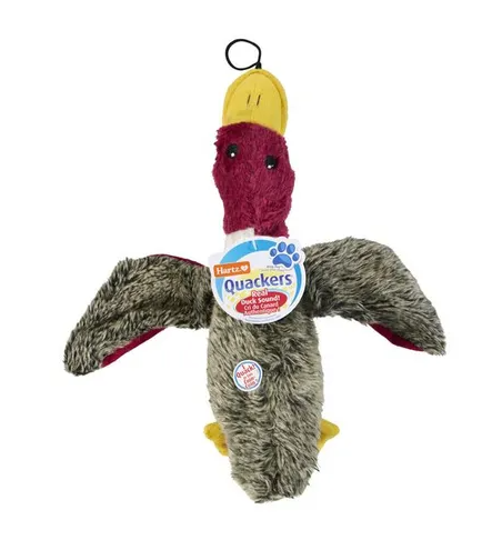BRAND NEW Hartz Quackers Plush Dog Toy – Real Quack Sound! (NWT)