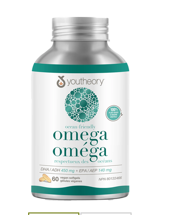 YouTheory Omega Ocean Friendly 60 Softgels - Vegan and Plant Based